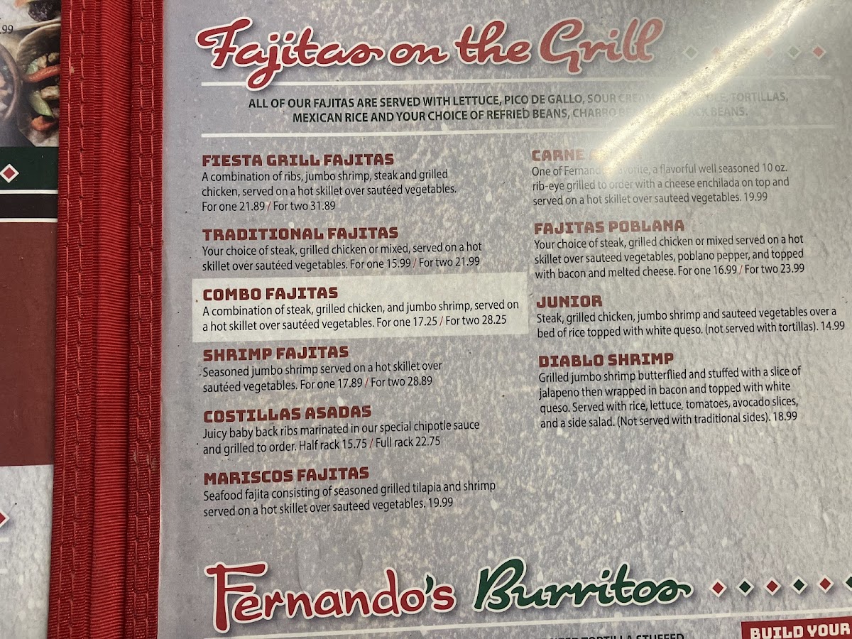Fernando’s Mexican Grill Photo Menu 2