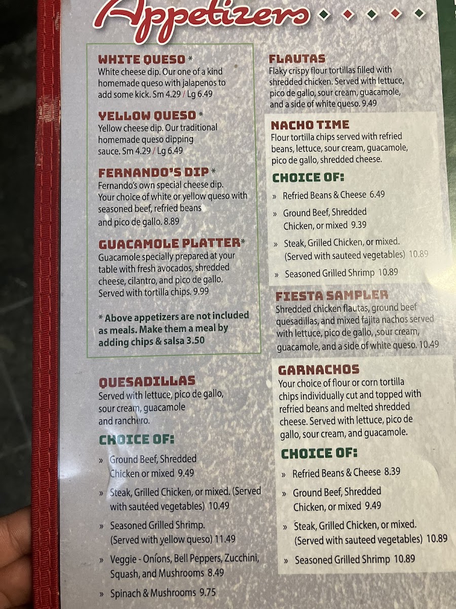 Fernando’s Mexican Grill Photo Menu 4