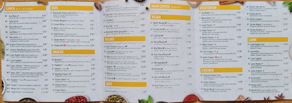 Pinch of Spice Photo Menu 3