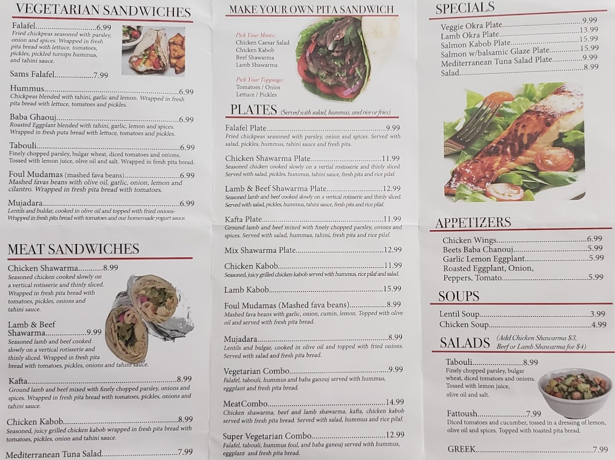 Sams Falafel & Shawarma Photo Menu 1