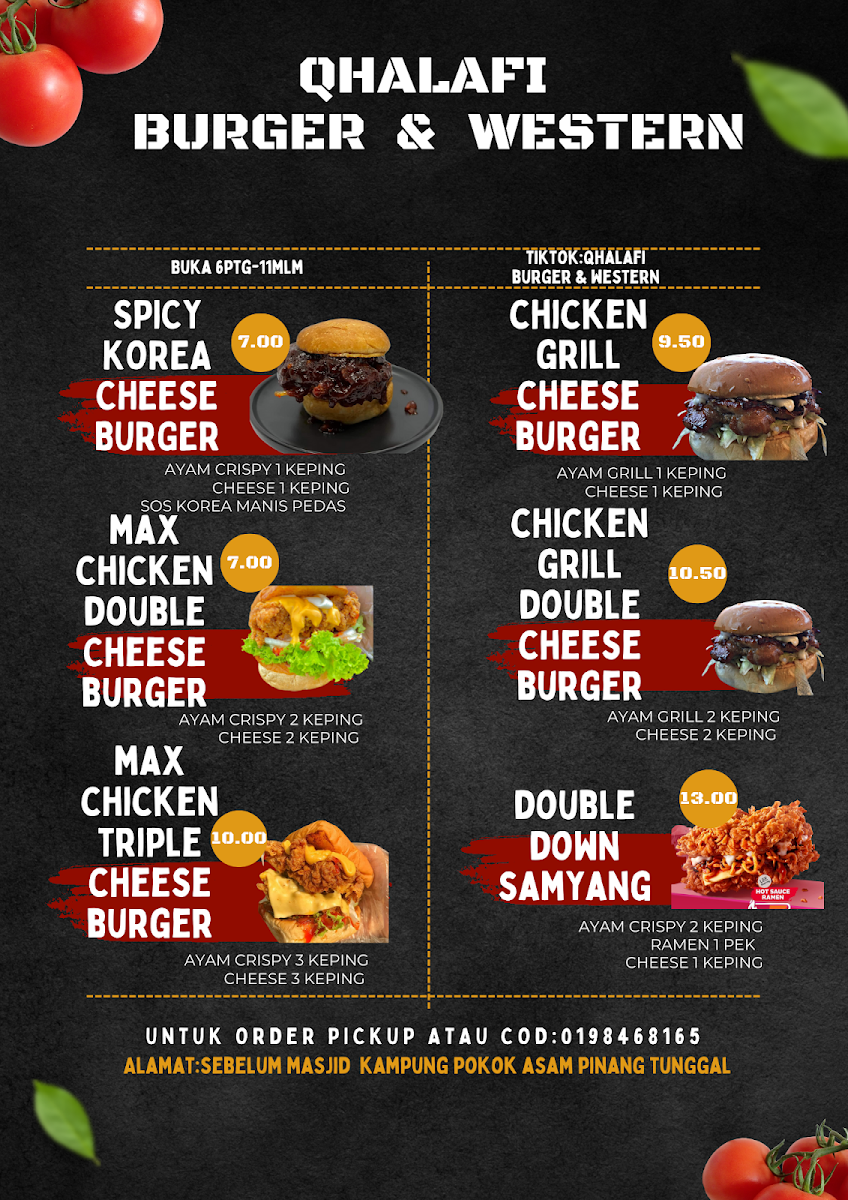 QHALAFI BURGER NO1 PALING MURAH Photo Menu 2