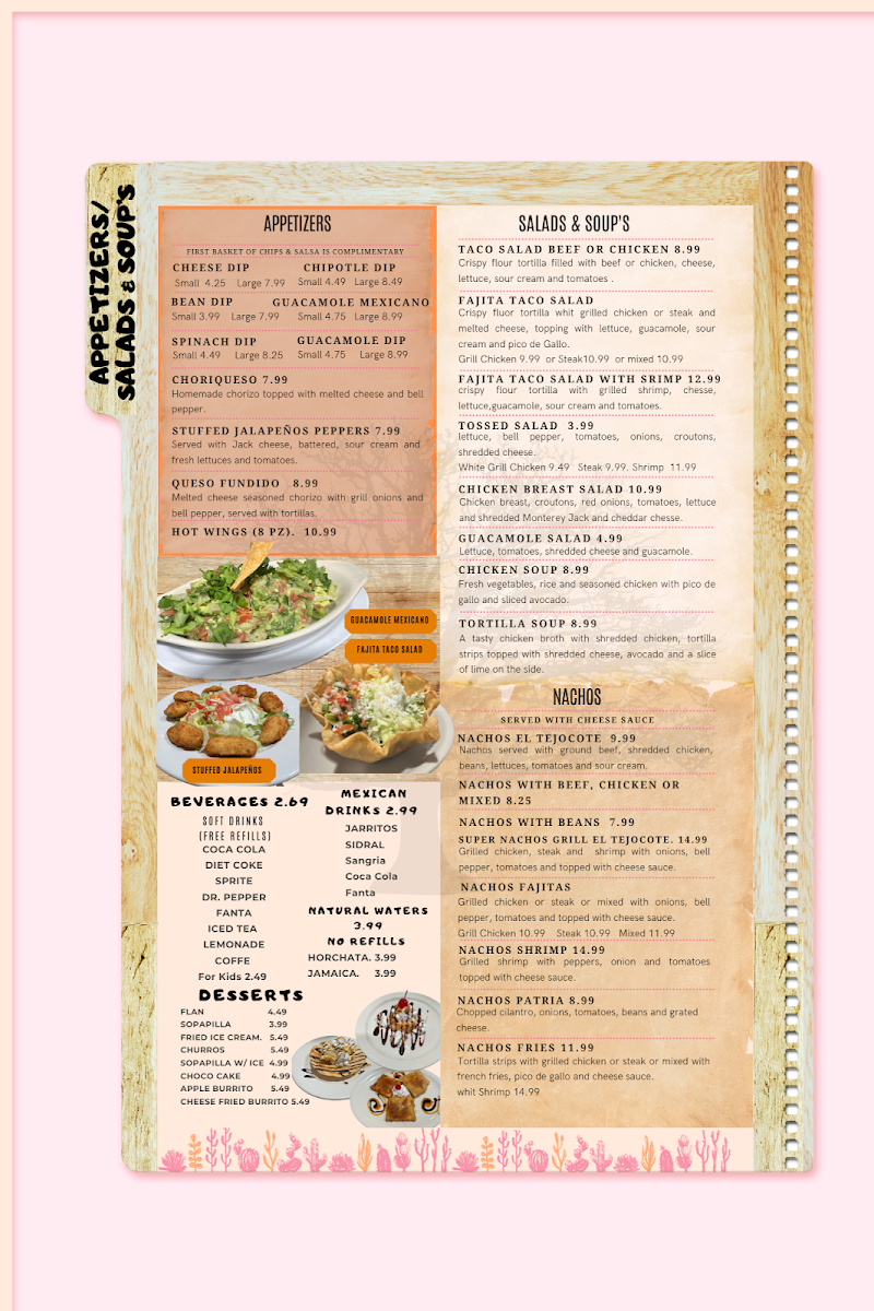El Tejocote Mexican Restaurant Bar & Grill Photo Menu 1
