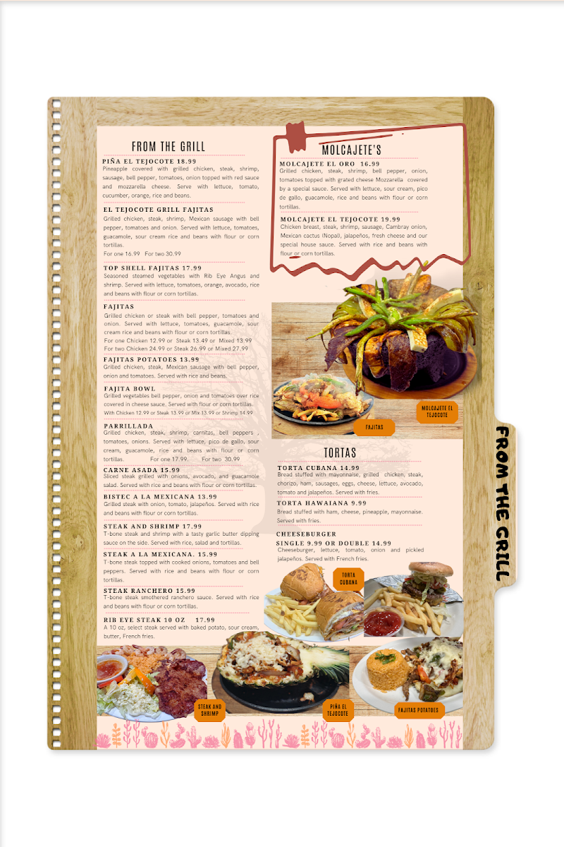 El Tejocote Mexican Restaurant Bar & Grill Photo Menu 2