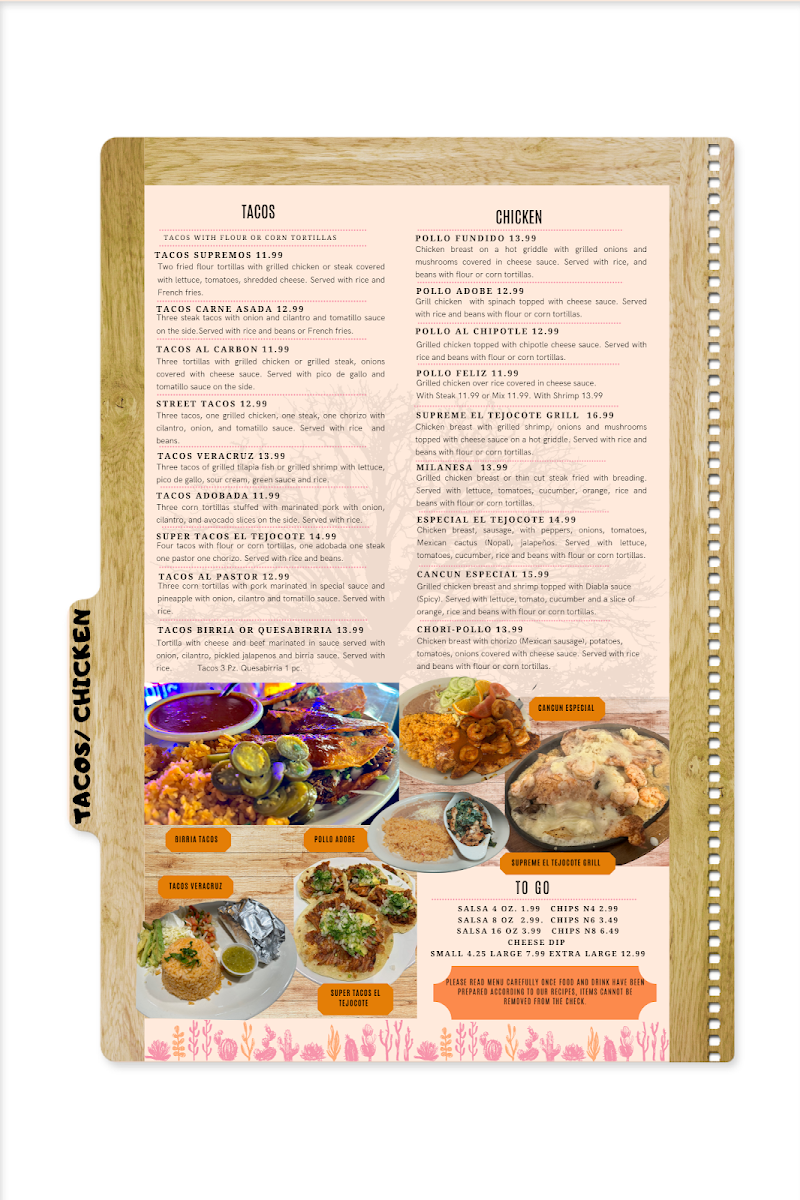 El Tejocote Mexican Restaurant Bar & Grill Photo Menu 4
