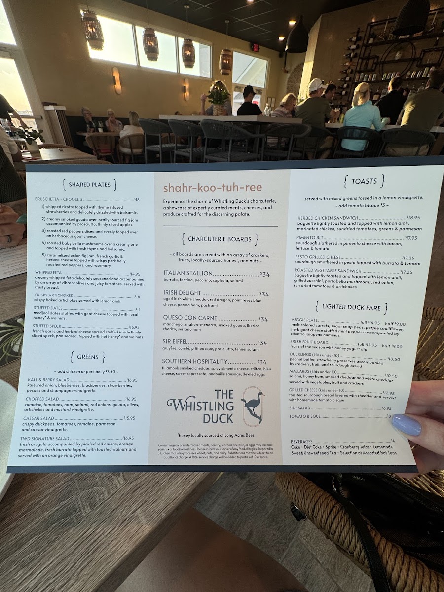 The Whistling Duck Photo Menu 1