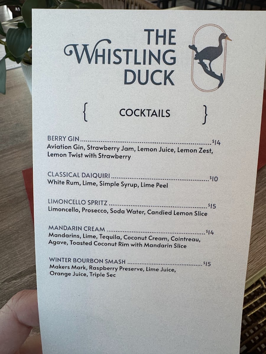 The Whistling Duck Photo Menu 5