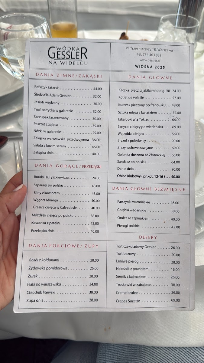 Restauracja Wódka Gessler Na Widelcu Photo Menu 3