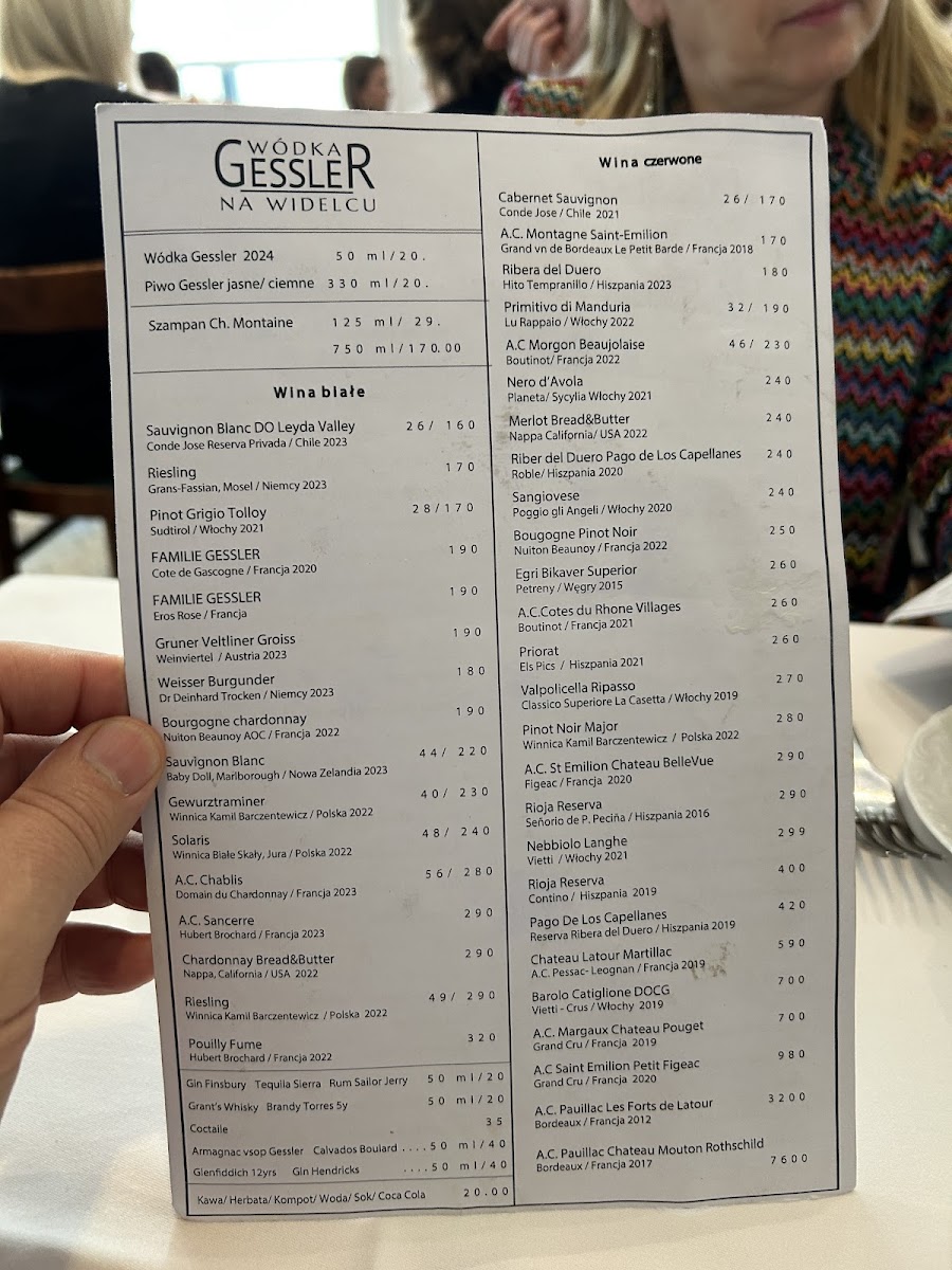 Restauracja Wódka Gessler Na Widelcu Photo Menu 4
