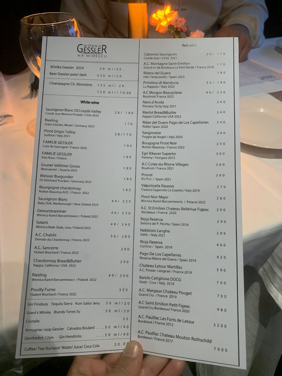 Restauracja Wódka Gessler Na Widelcu Photo Menu 6