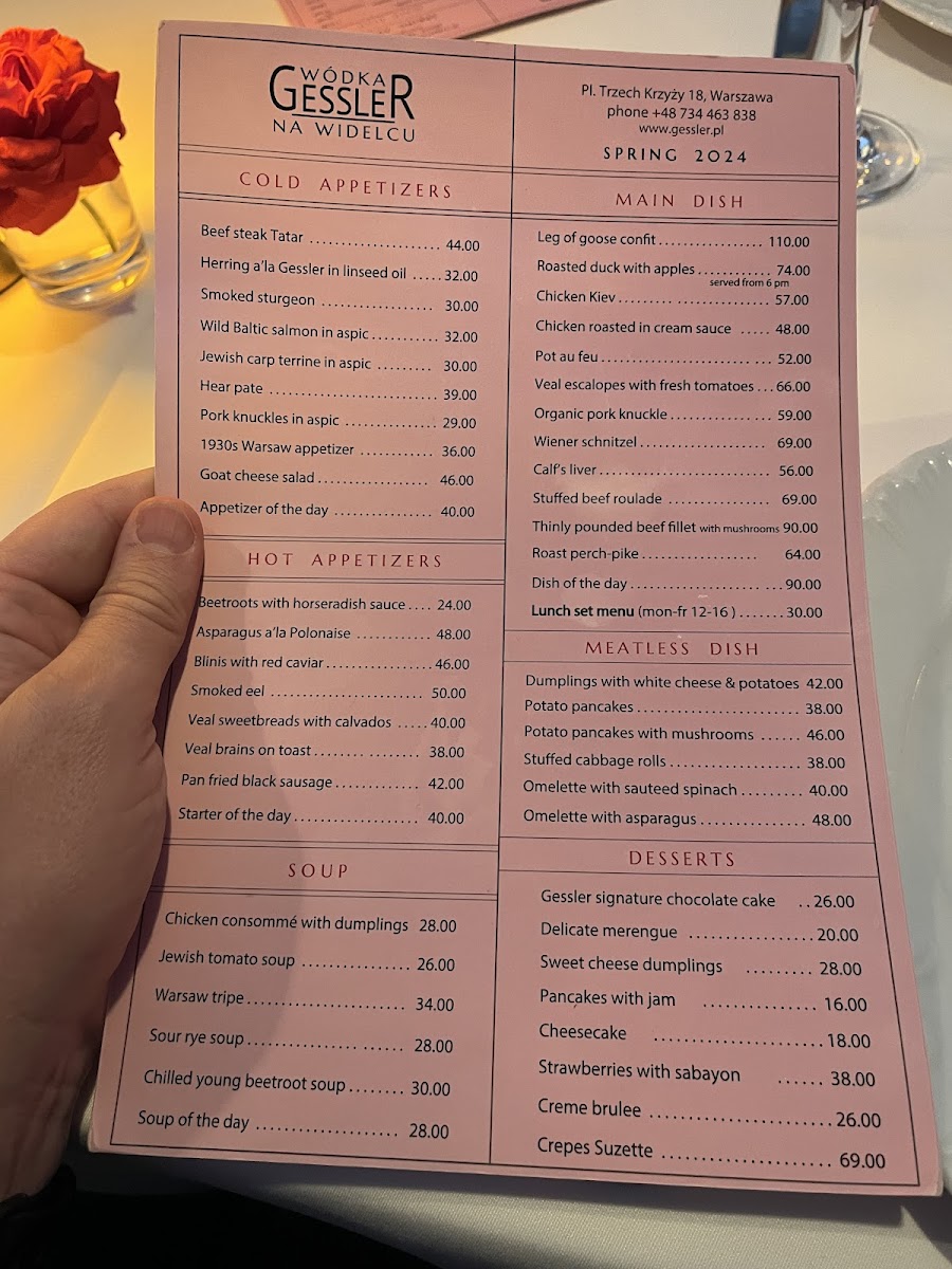 Restauracja Wódka Gessler Na Widelcu Photo Menu 8