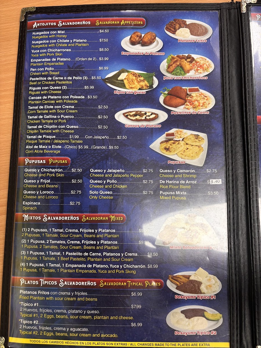 El Pulgarcito Photo Menu 1