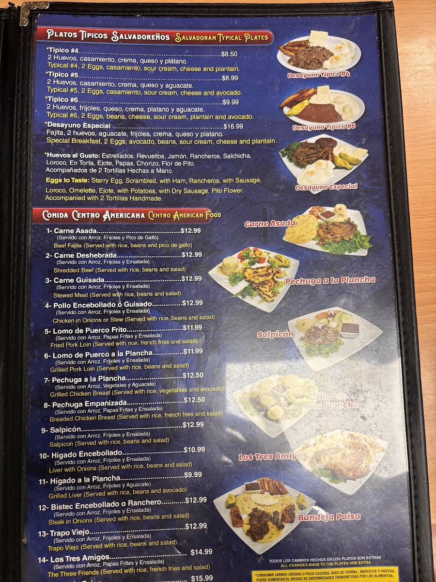 El Pulgarcito Photo Menu 3