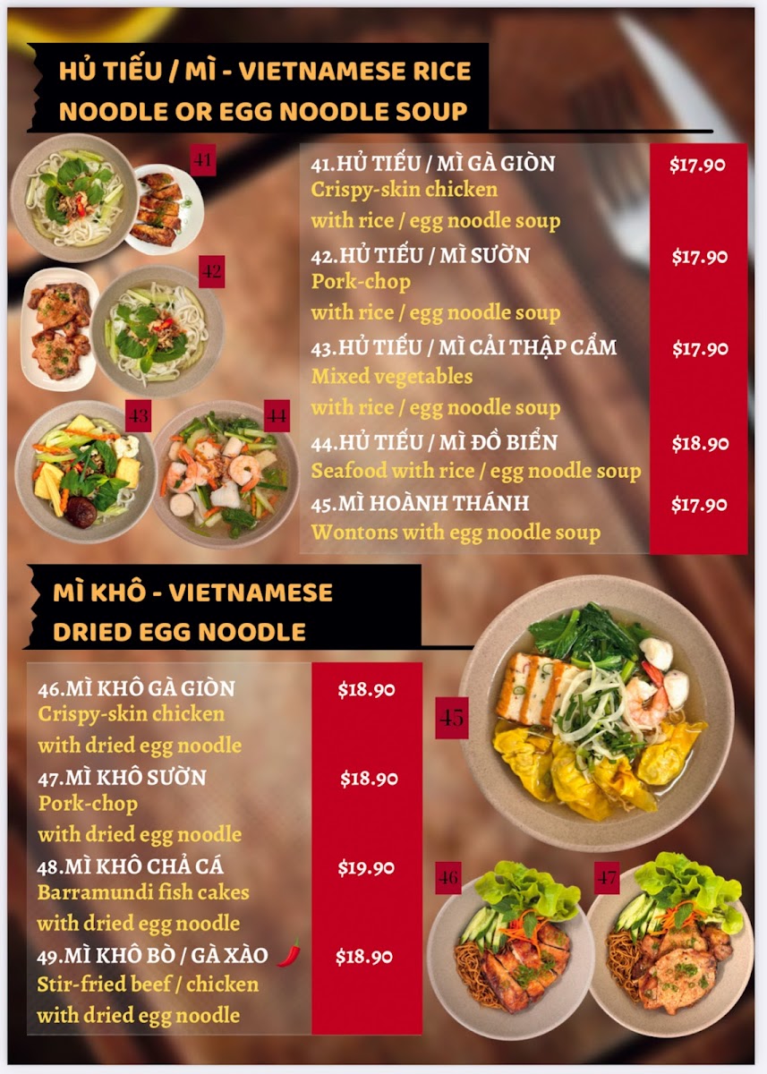 Huong Giang Marrickville Photo Menu 1