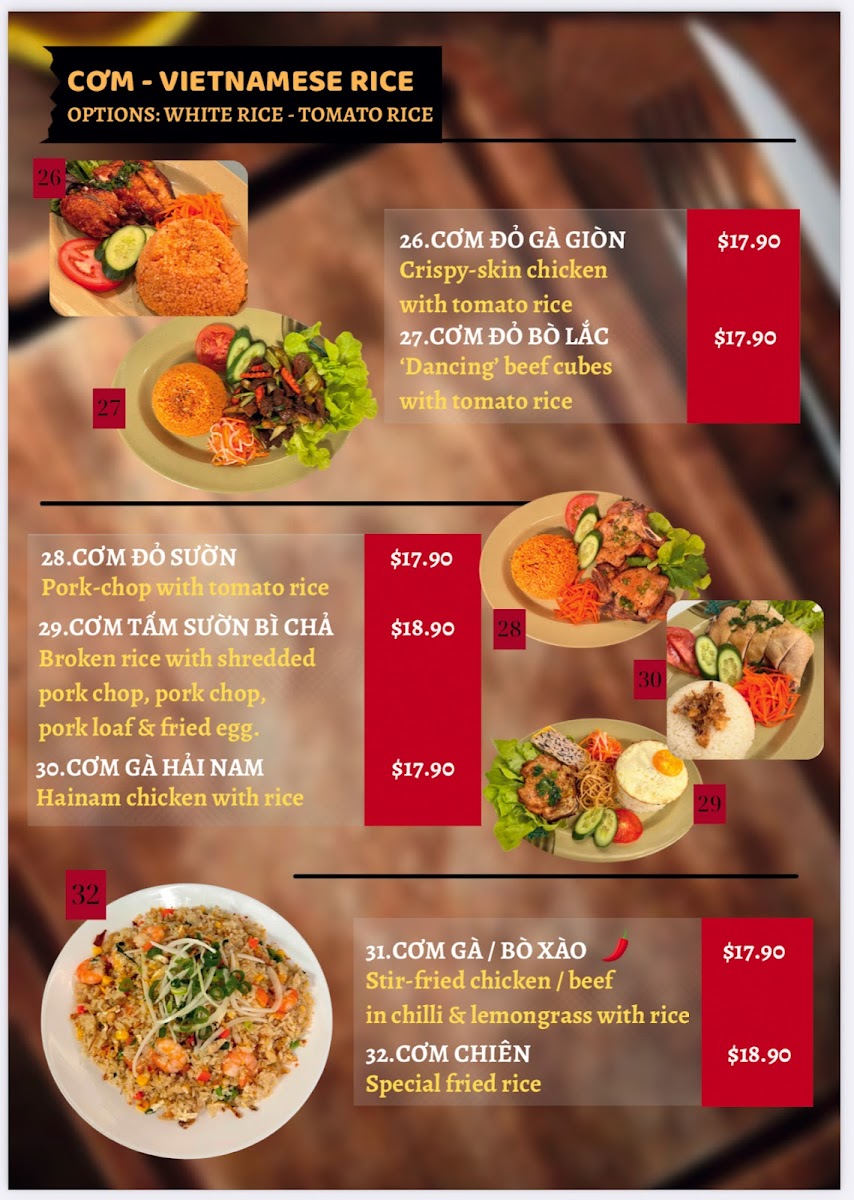 Huong Giang Marrickville Photo Menu 3