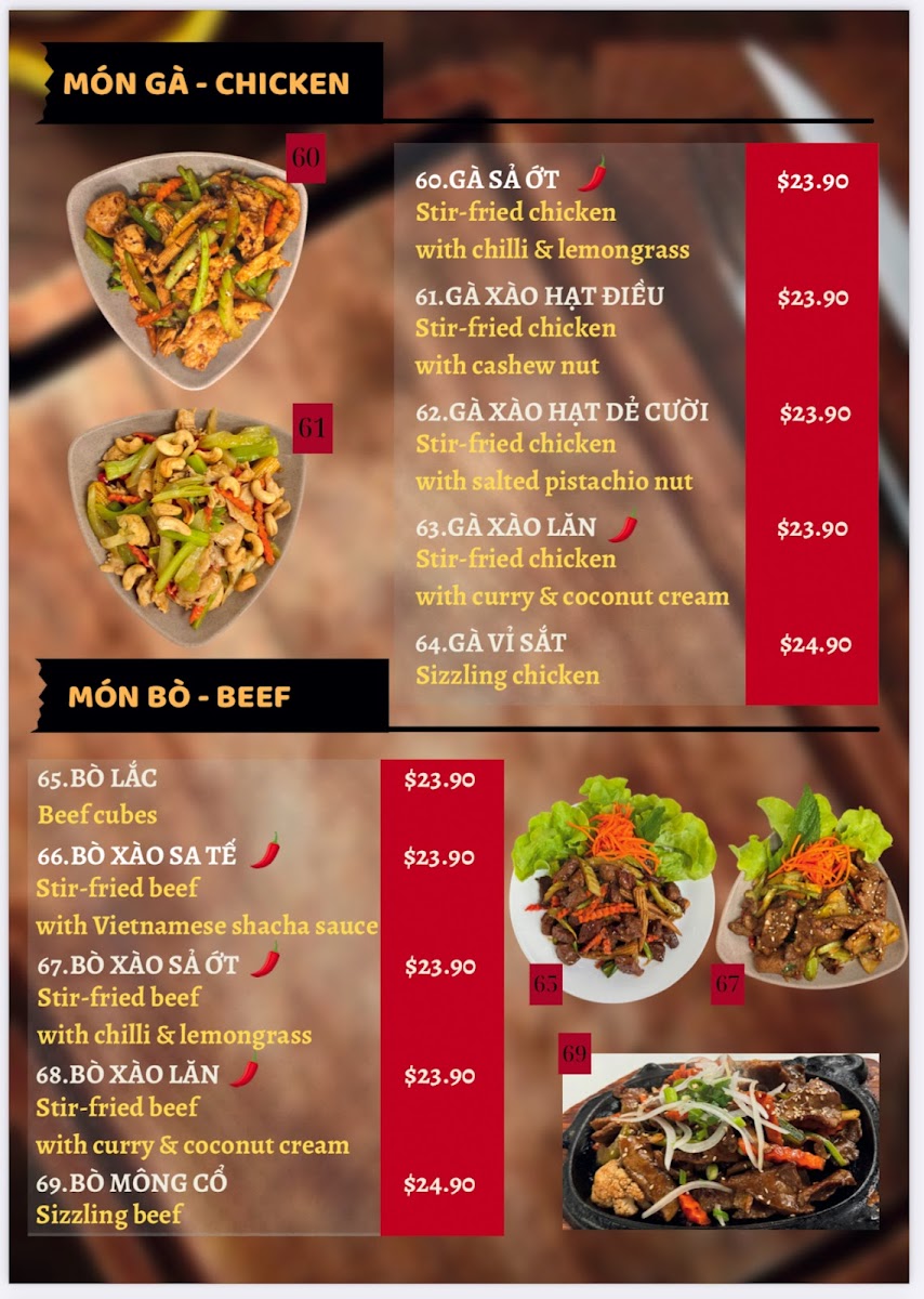 Huong Giang Marrickville Photo Menu 4