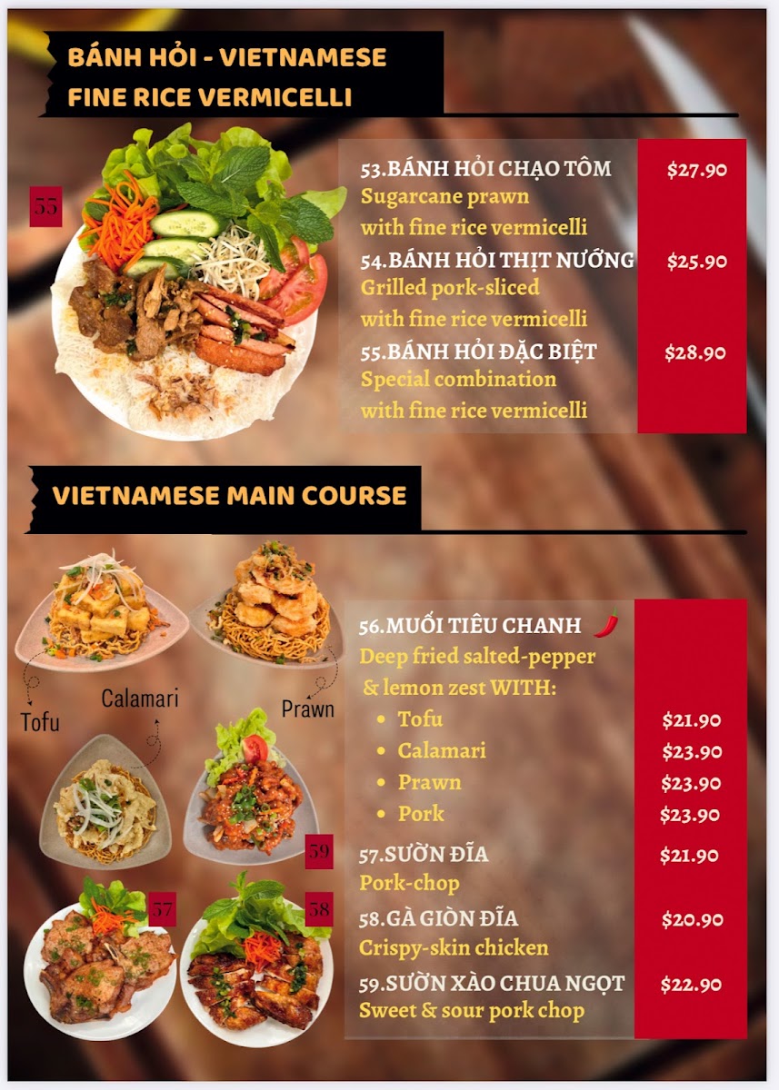 Huong Giang Marrickville Photo Menu 5