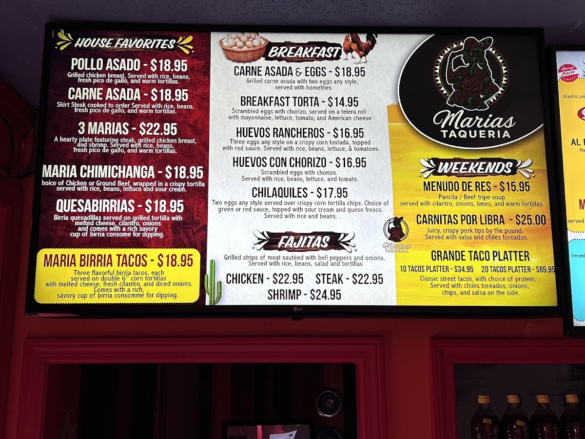 Marias Taqueria Photo Menu 1