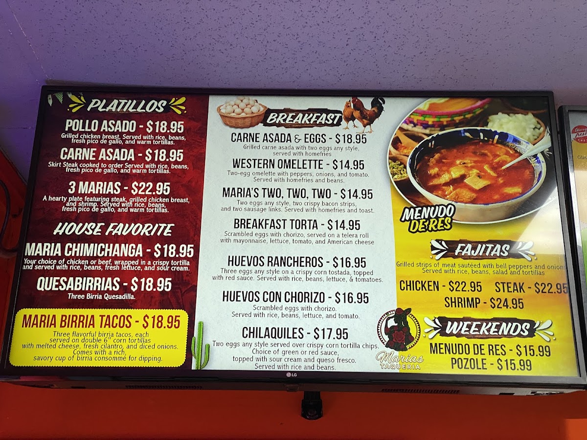 Marias Taqueria Photo Menu 3