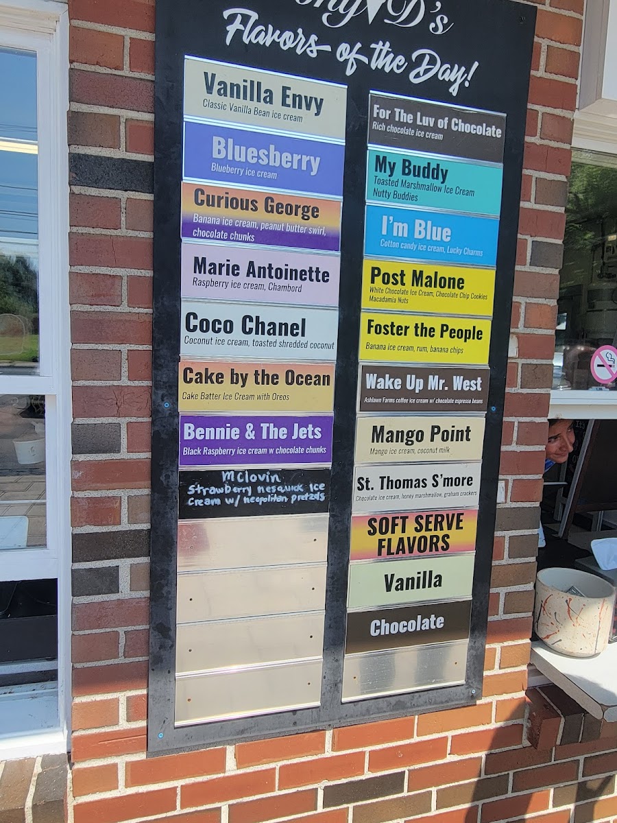 Tony D's Craft Creamery Photo Menu 4
