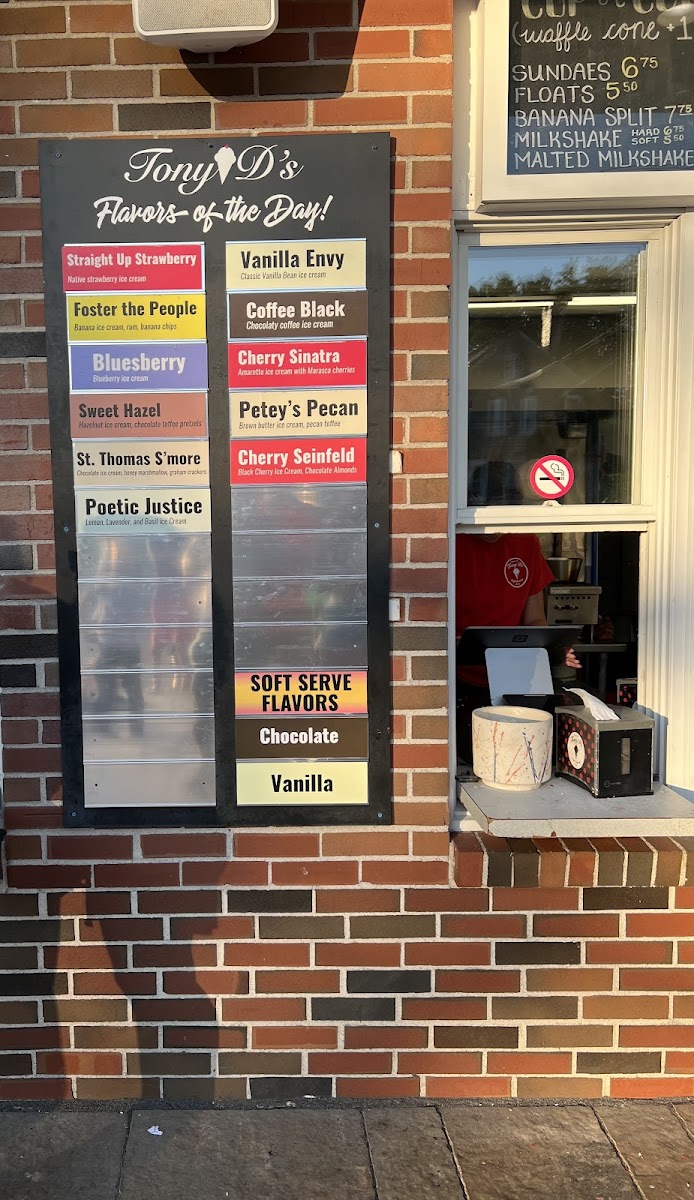 Tony D's Craft Creamery Photo Menu 5