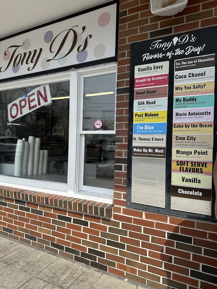 Tony D's Craft Creamery Photo Menu 7