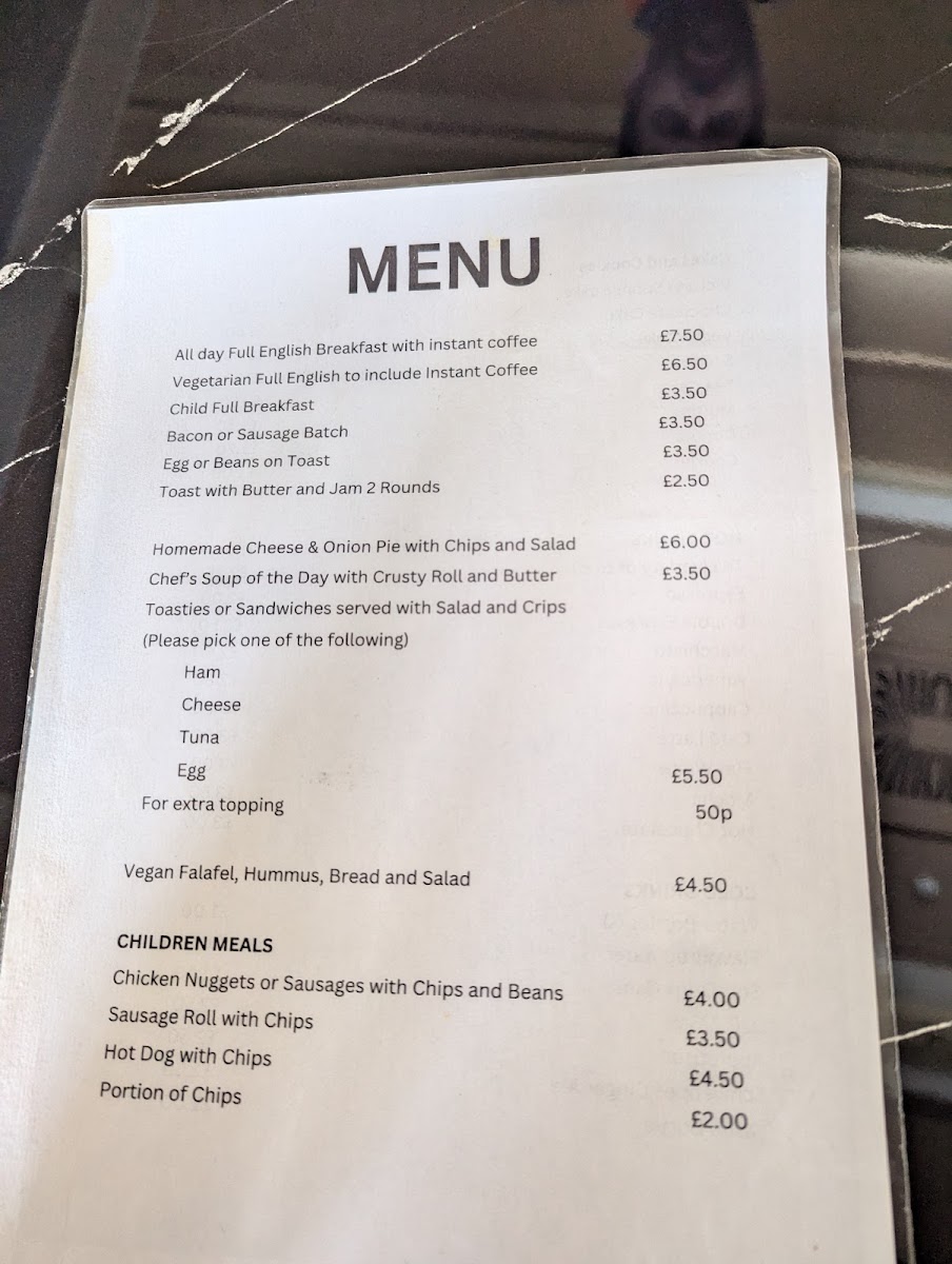 Hulme Hall Cafe Photo Menu 2