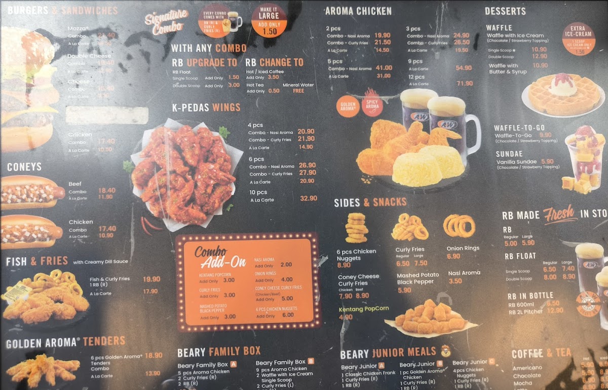 A&W Batu Kawan DT Photo Menu 5