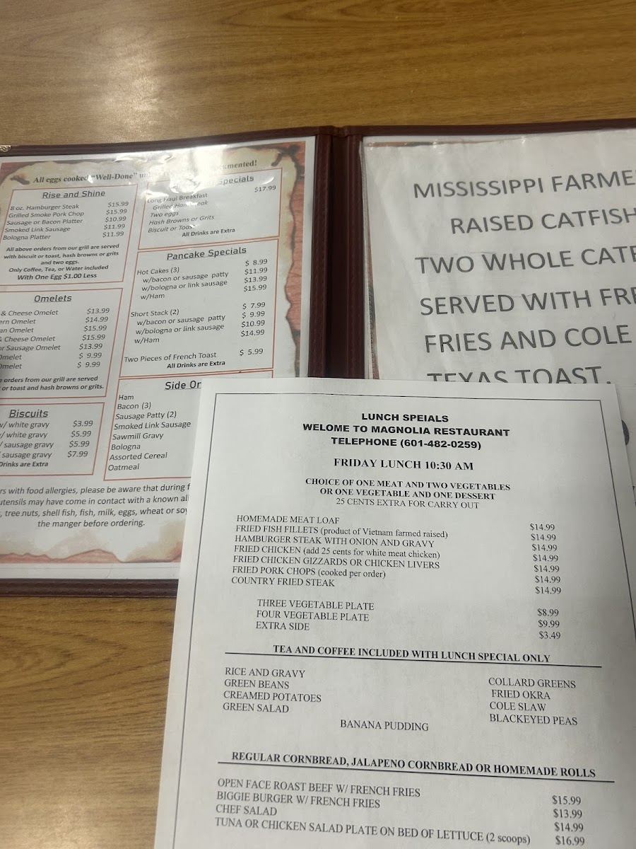 Magnolia Restaurant Photo Menu 1