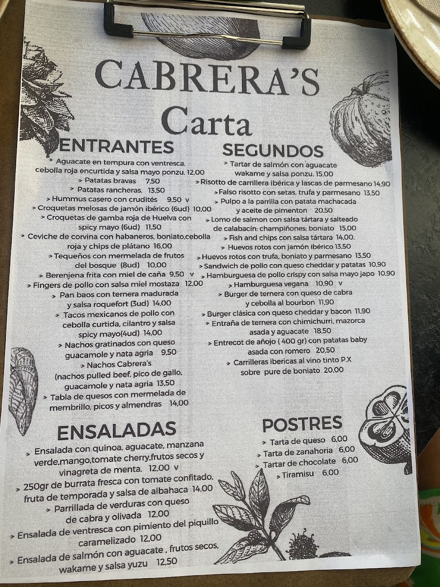 CABRERA'S Photo Menu 4