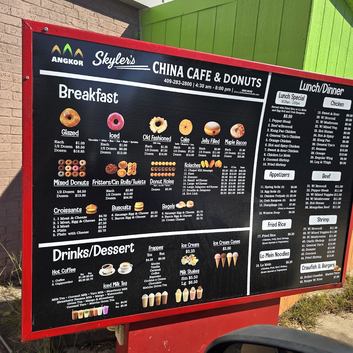 Skyler's China Cafe Photo Menu 2