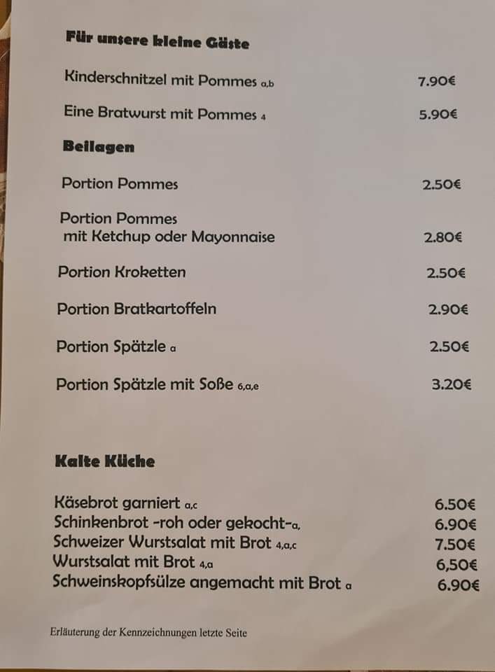 Zum Adler Photo Menu 1