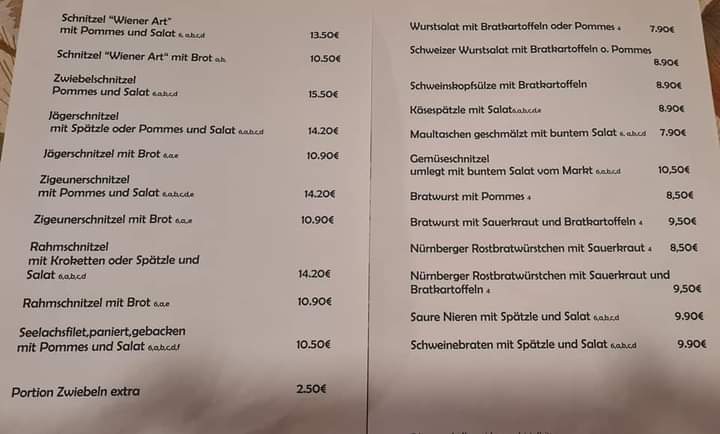 Zum Adler Photo Menu 5