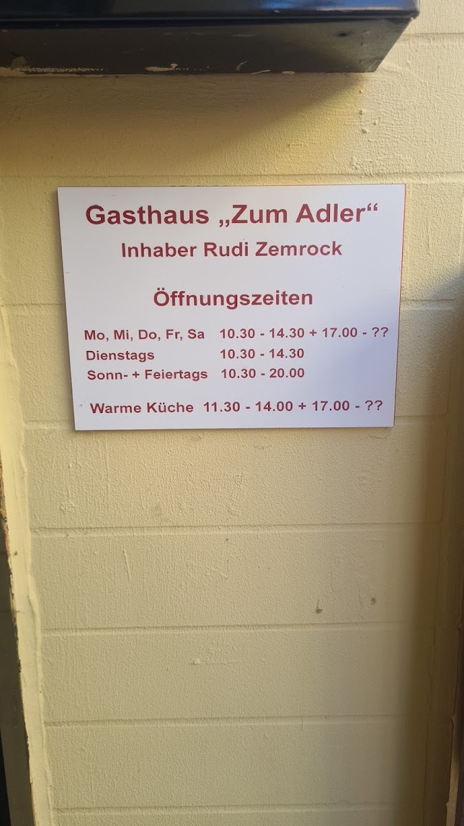 Zum Adler Photo Menu 9