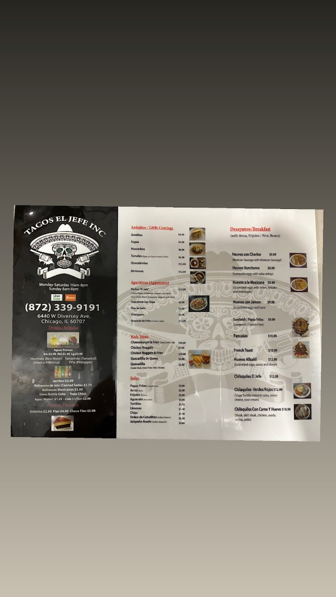 TACOS EL JEFE Photo Menu 2