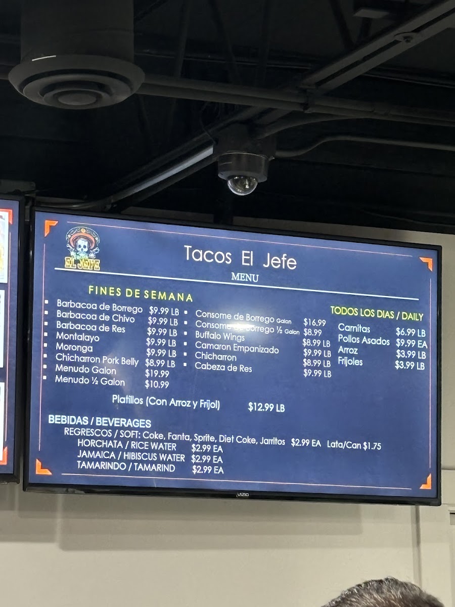 TACOS EL JEFE Photo Menu 8