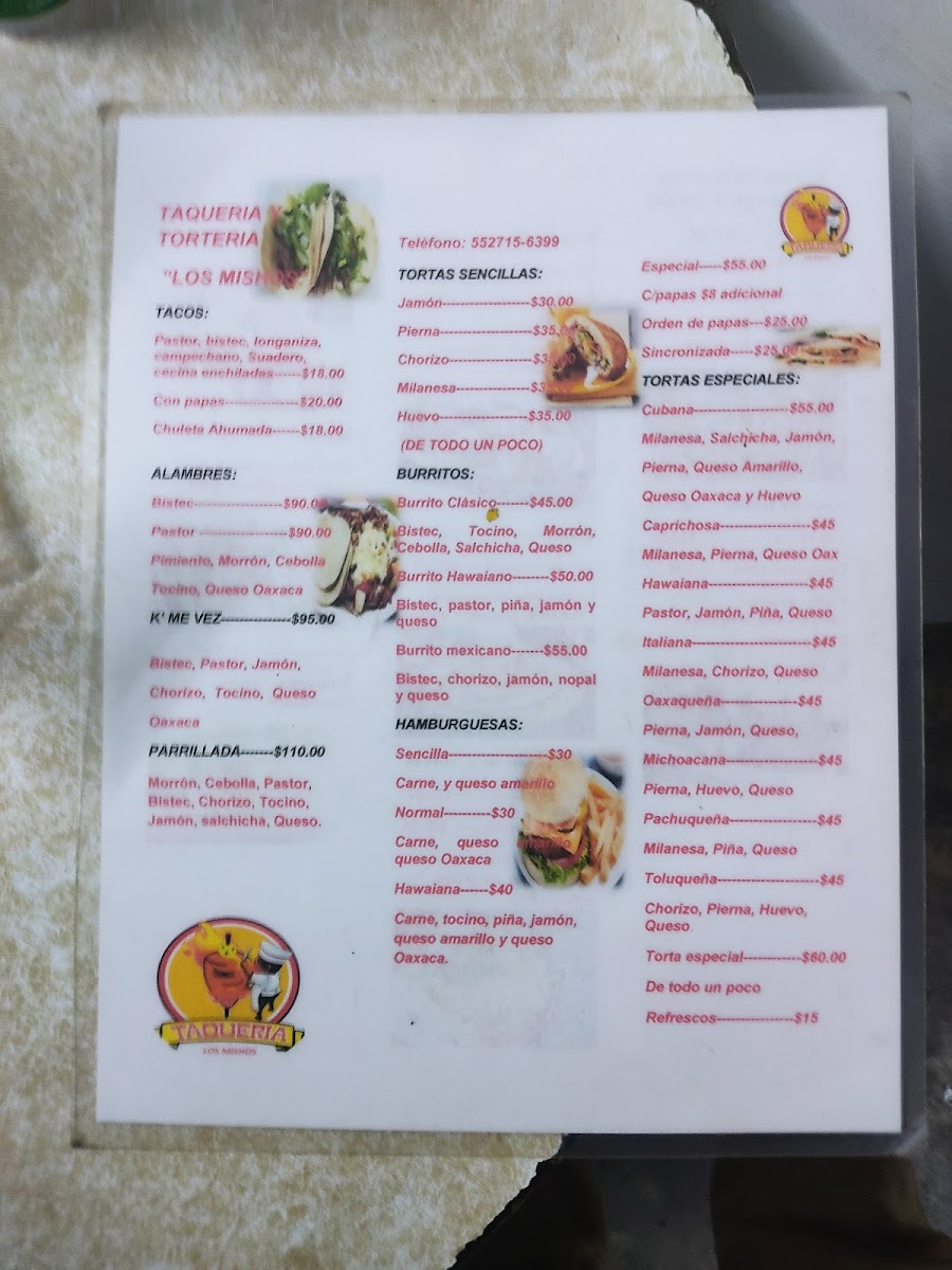 Taquería y torteria los mishos Photo Menu 1