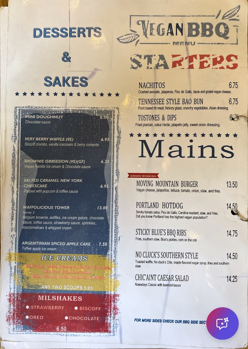 Blue's Smokehouse Bracknell Photo Menu 10