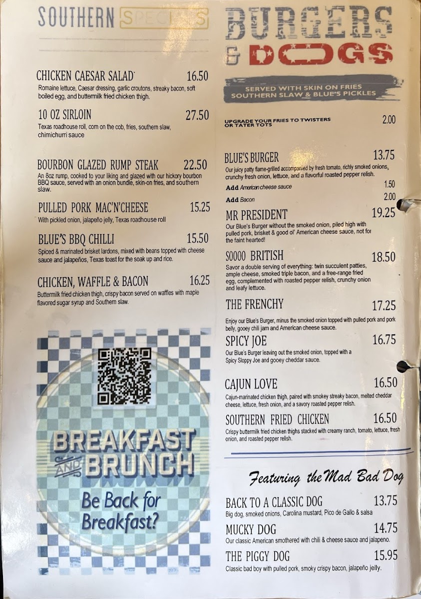 Blue's Smokehouse Bracknell Photo Menu 9