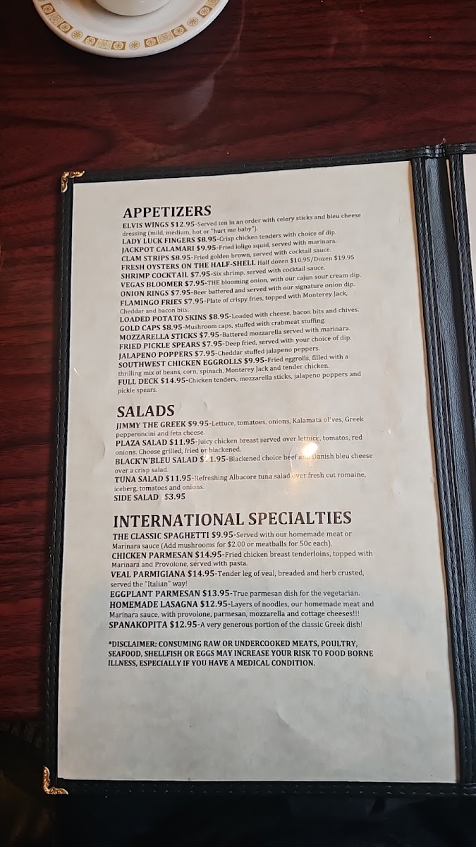 Vegas Steakhouse & Lounge Photo Menu 1