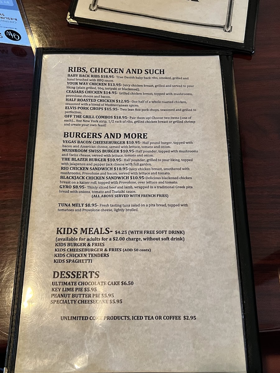Vegas Steakhouse & Lounge Photo Menu 5