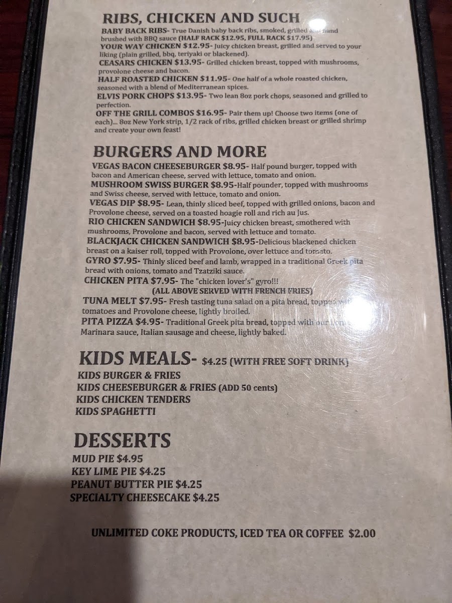Vegas Steakhouse & Lounge Photo Menu 9