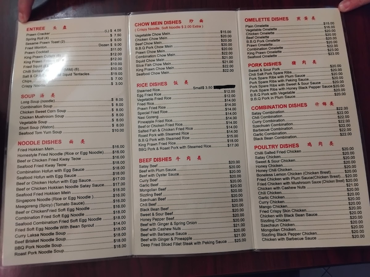 Vale Chinese Restaurant Photo Menu 2