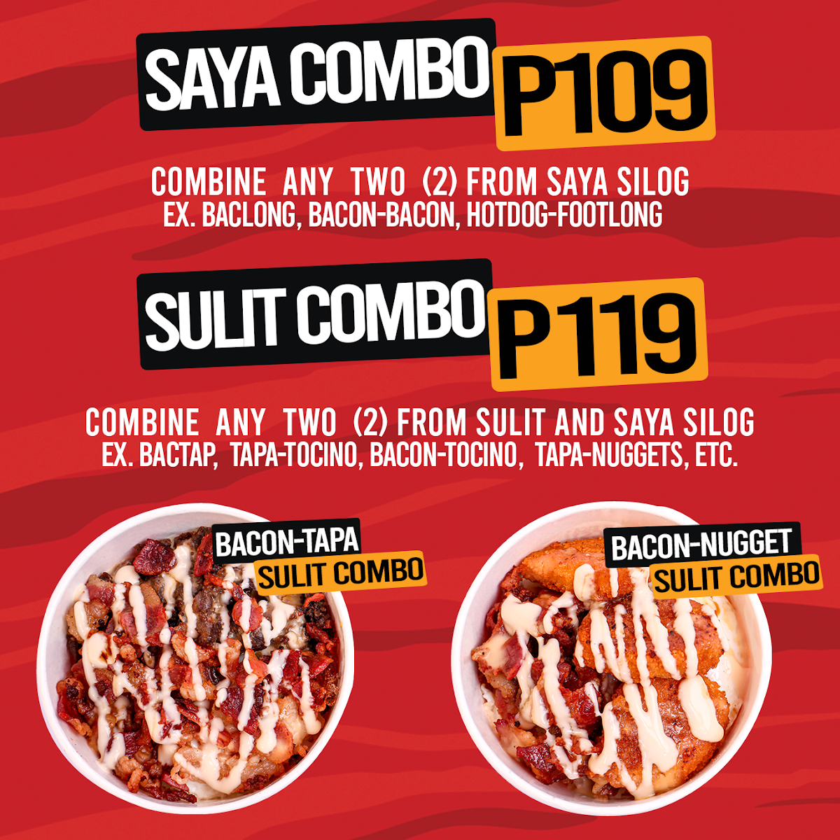 Ate Rica's Bacsilog on-the-go Hotel Benilde Branch Photo Menu 3