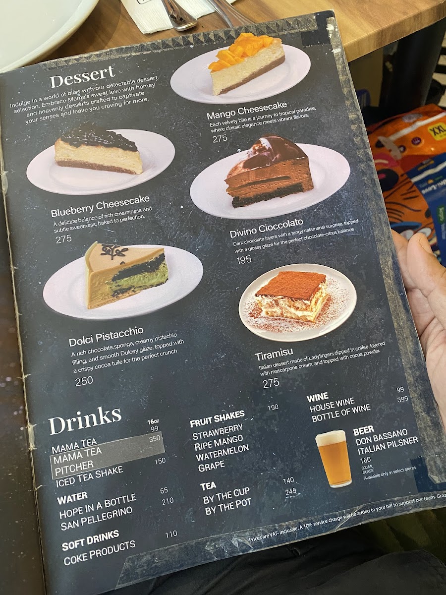 Mama Lou's Italian Kitchen - SM Sta. Rosa Photo Menu 3