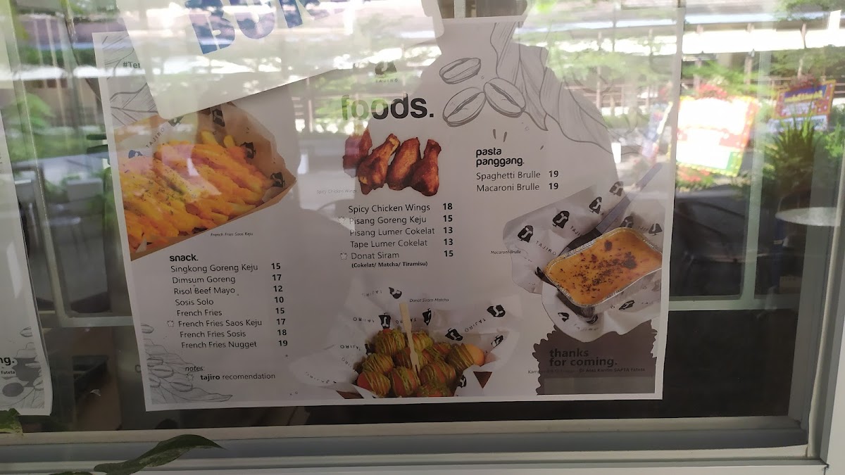 TAJIRO COFFEE (SAPTA) Photo Menu 3