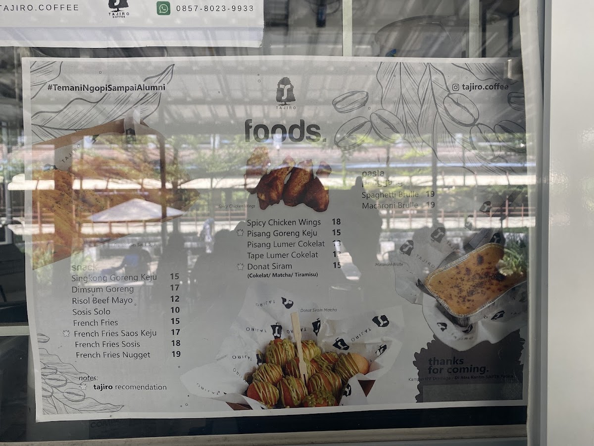 TAJIRO COFFEE (SAPTA) Photo Menu 5