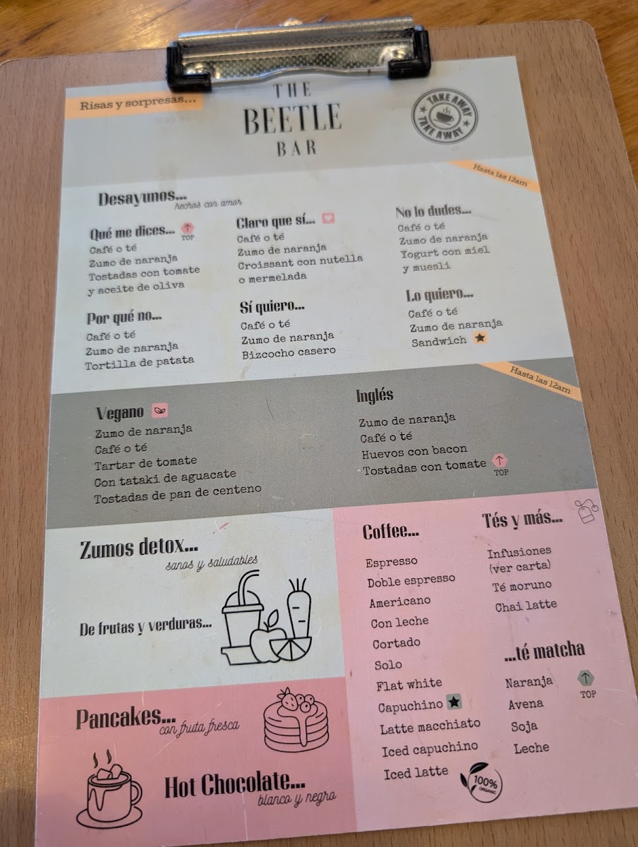 The Beetle Bar Photo Menu 2