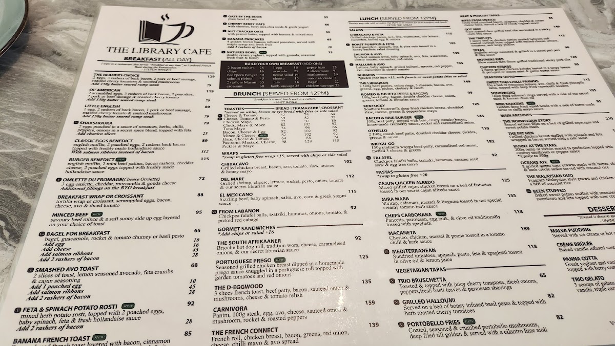 The Library Cafe Photo Menu 7