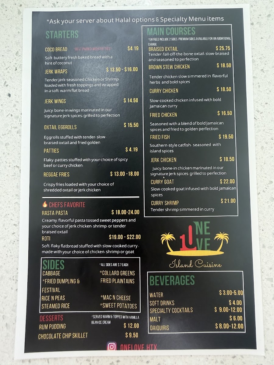 One Love Island Cuisine Photo Menu 3