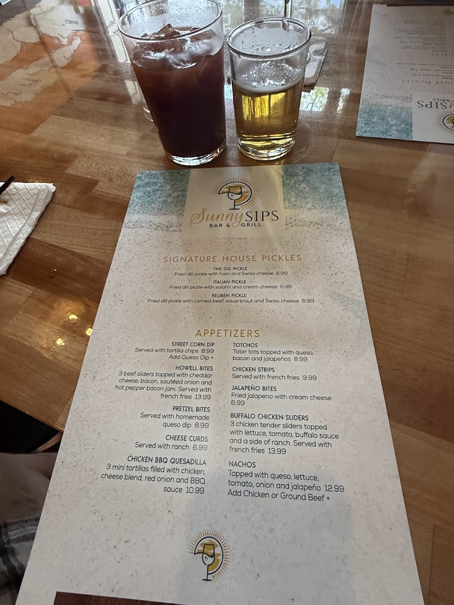 SunnySips Bar&Grill Photo Menu 2